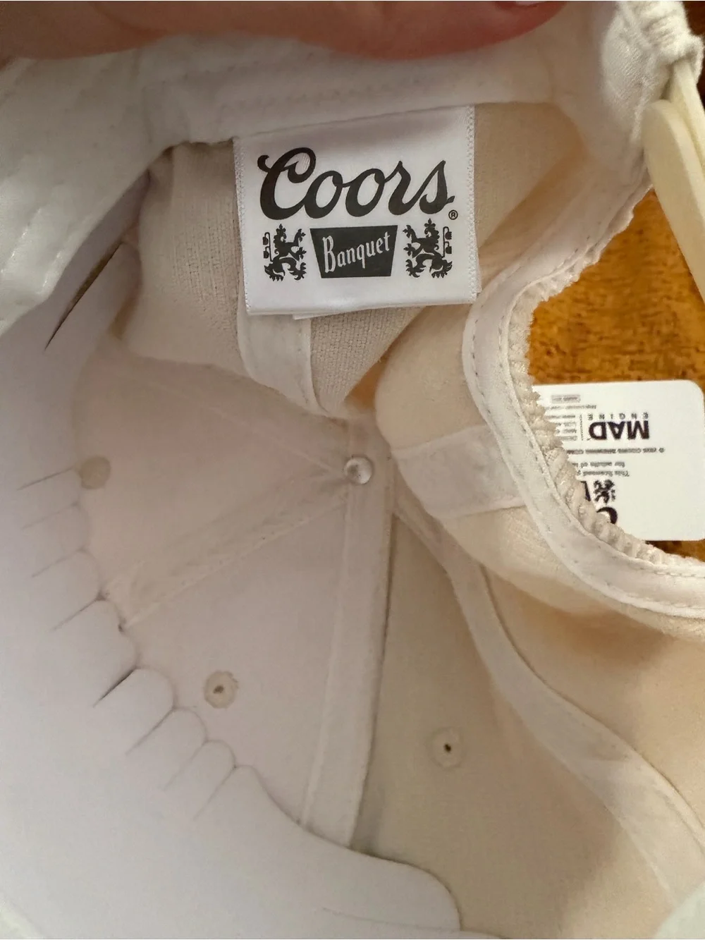 vintage-style Coors Banquet corduroy snapback hat